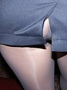 Sexy secretary in pantyhose and high heels seduce lusty client